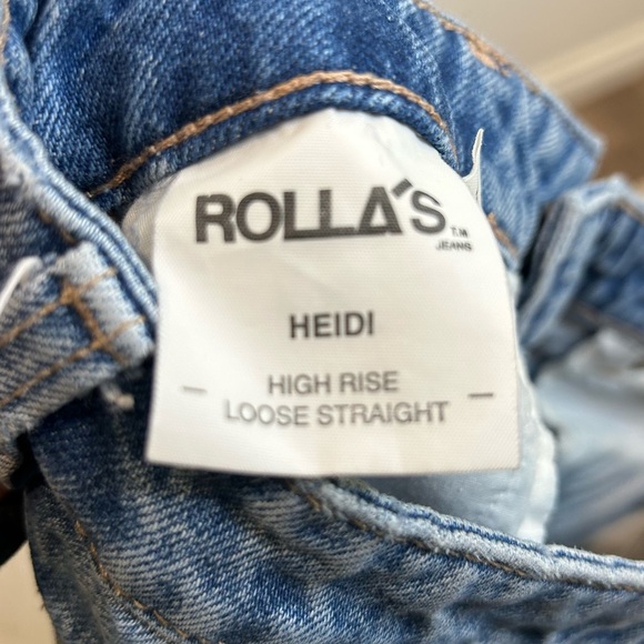 Rolla's Heidi Light Wash Denim High Rise Loose Straight Jeans - Picture 10 of 11